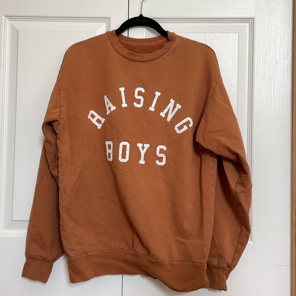 FORD AND WYATT raising boys medium brown sweatshirt